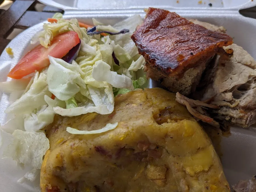 Mofongo Con Lechón Asado